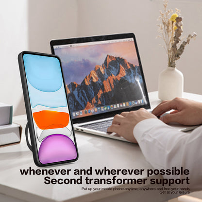 For Oppo A15 / A15s / A35 Slide Camera Guard Phone Case Rotating Kickstand PC+TPU Cover