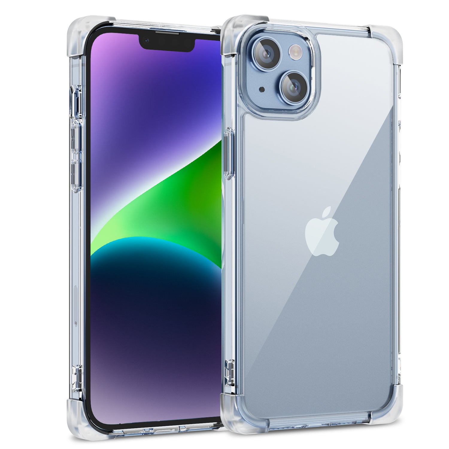 For iPhone 14 Plus Four Corner Frosted Drop-proof Cover TPU+Acrylic Phone Case