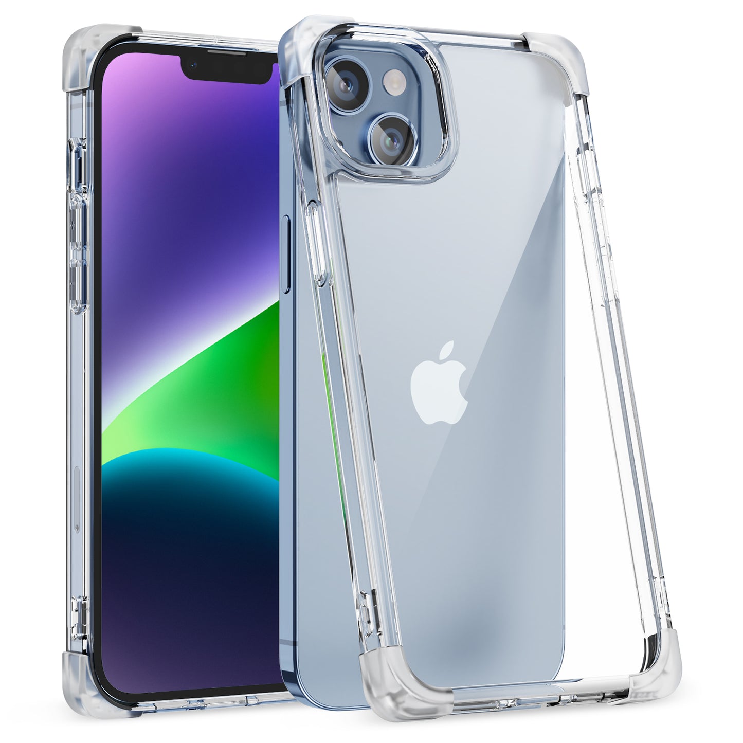 For iPhone 14 Plus Four Corner Frosted Drop-proof Cover TPU+Acrylic Phone Case