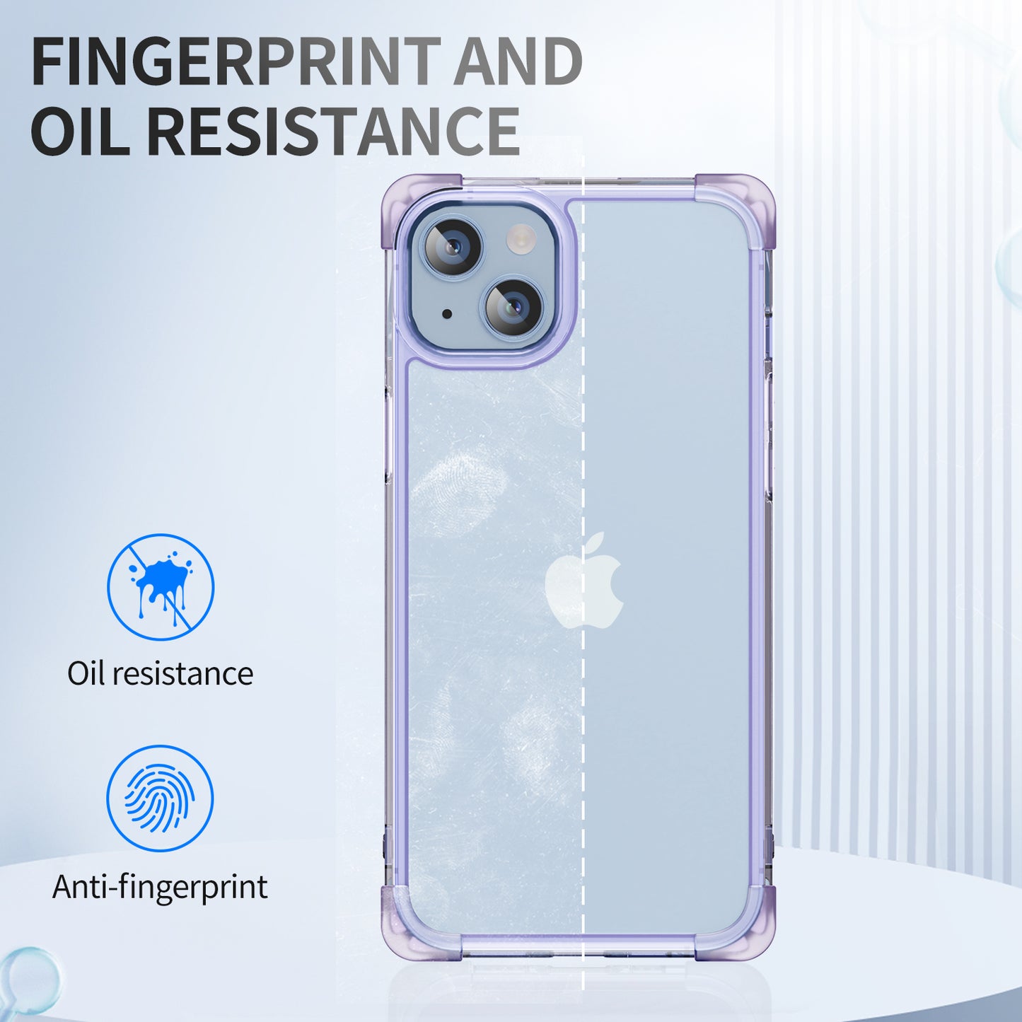 For iPhone 14 Plus Four Corner Frosted Drop-proof Cover TPU+Acrylic Phone Case