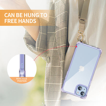 For iPhone 14 Plus Four Corner Frosted Drop-proof Cover TPU+Acrylic Phone Case