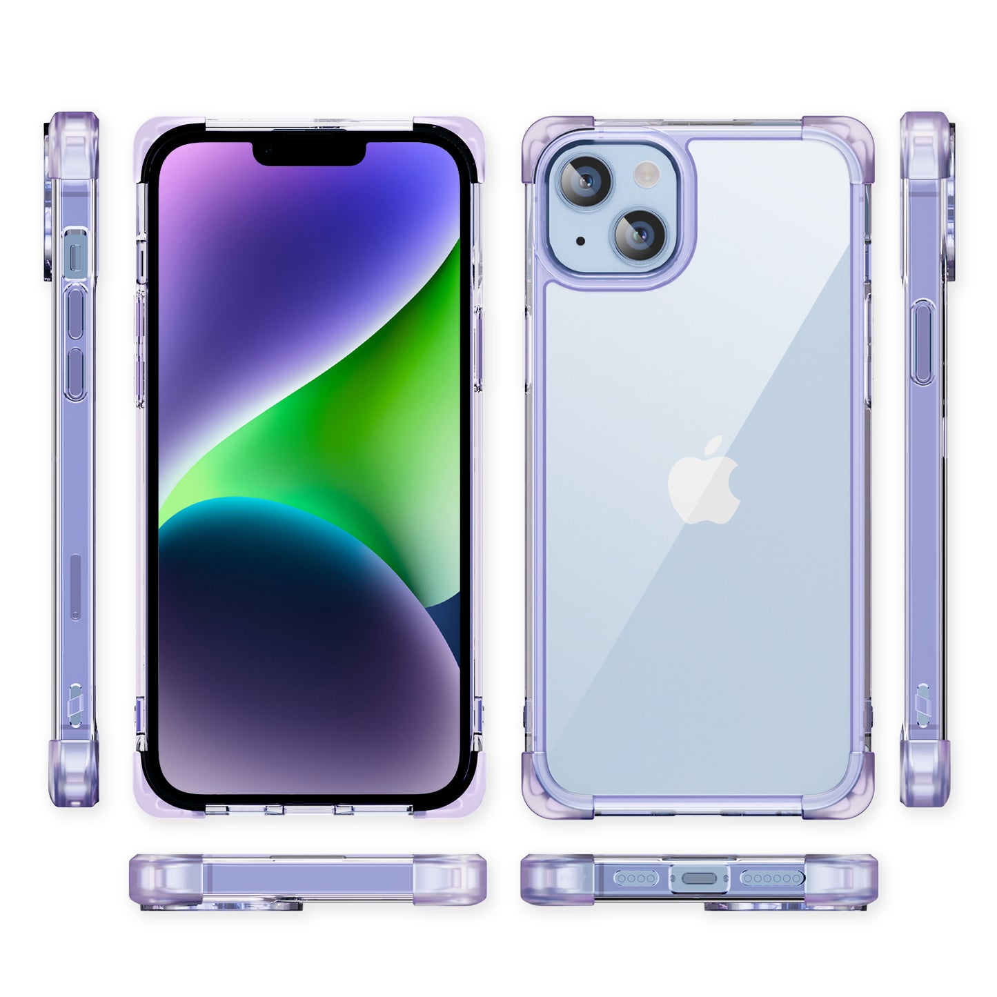 For iPhone 14 Plus Four Corner Frosted Drop-proof Cover TPU+Acrylic Phone Case