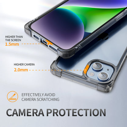 For iPhone 14 Four Corner Frosted Shockproof Cover TPU+Acrylic Anti-scratch Phone Case