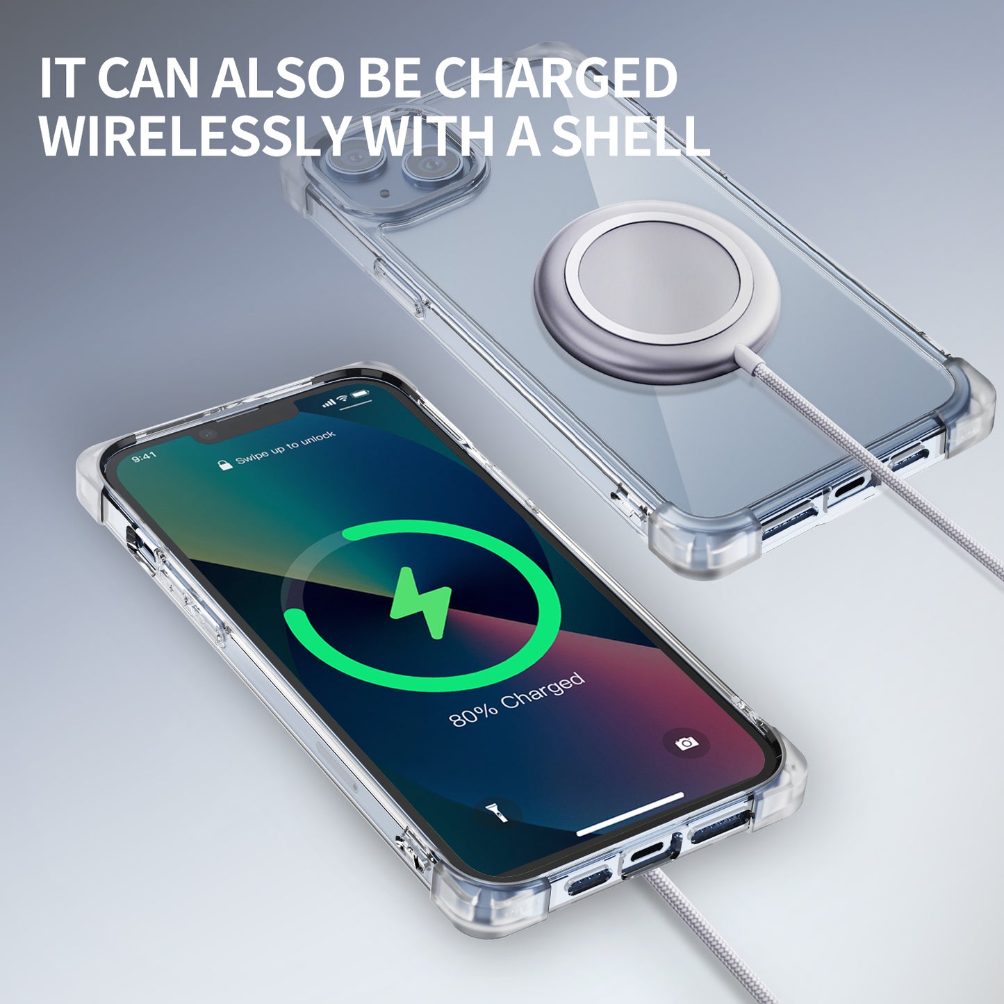 For iPhone 14 Four Corner Frosted Shockproof Cover TPU+Acrylic Anti-scratch Phone Case