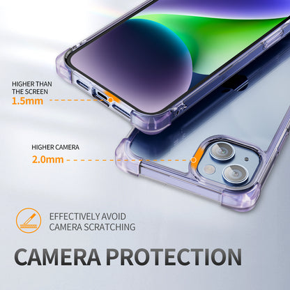 For iPhone 14 Four Corner Frosted Shockproof Cover TPU+Acrylic Anti-scratch Phone Case