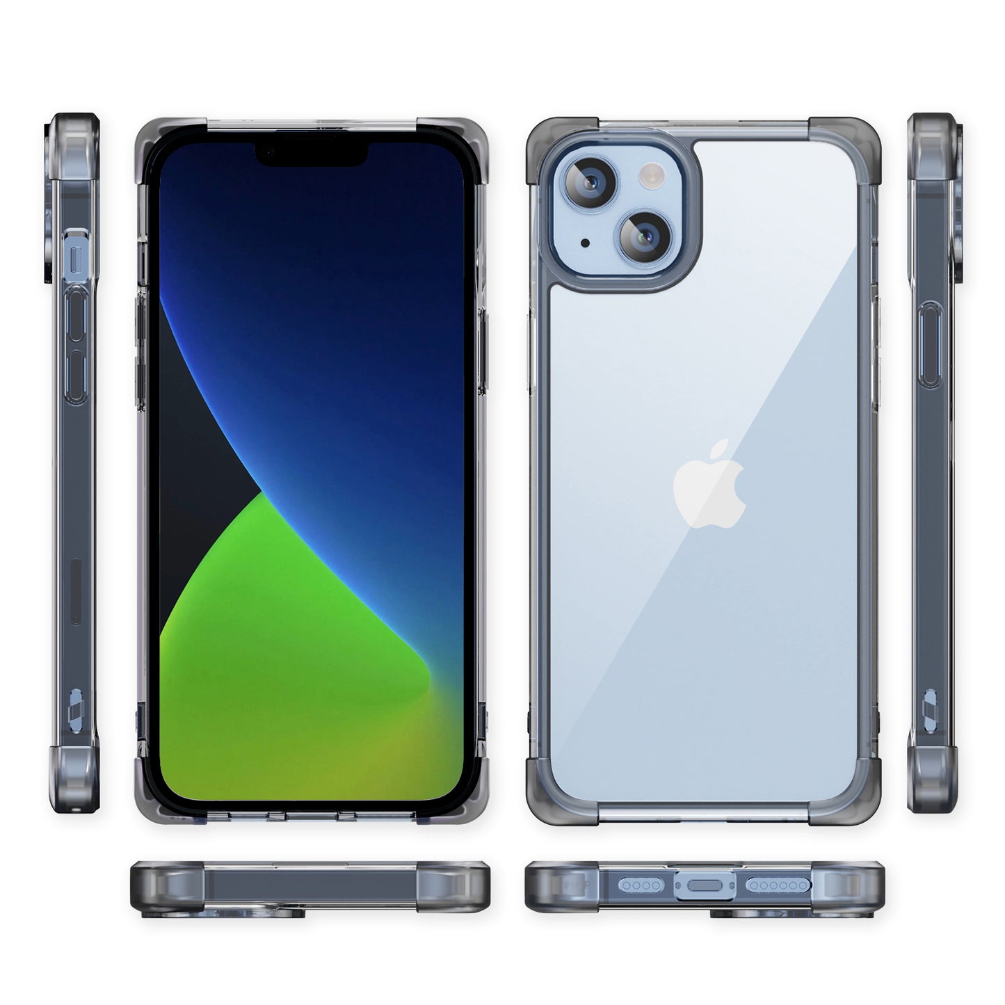 For iPhone 13 6.1 inch Drop-proof Back Cover TPU+Acrylic Four Corner Matte Phone Case