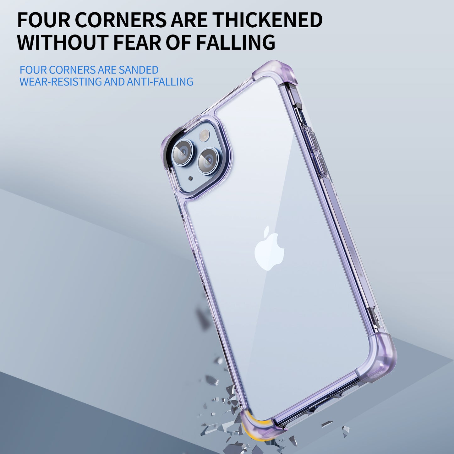 For iPhone 13 6.1 inch Drop-proof Back Cover TPU+Acrylic Four Corner Matte Phone Case