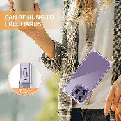 For iPhone 13 Pro Max 6.7 inch Slim Case Four Corner Matte Drop-proof Cover TPU+Acrylic Phone Case