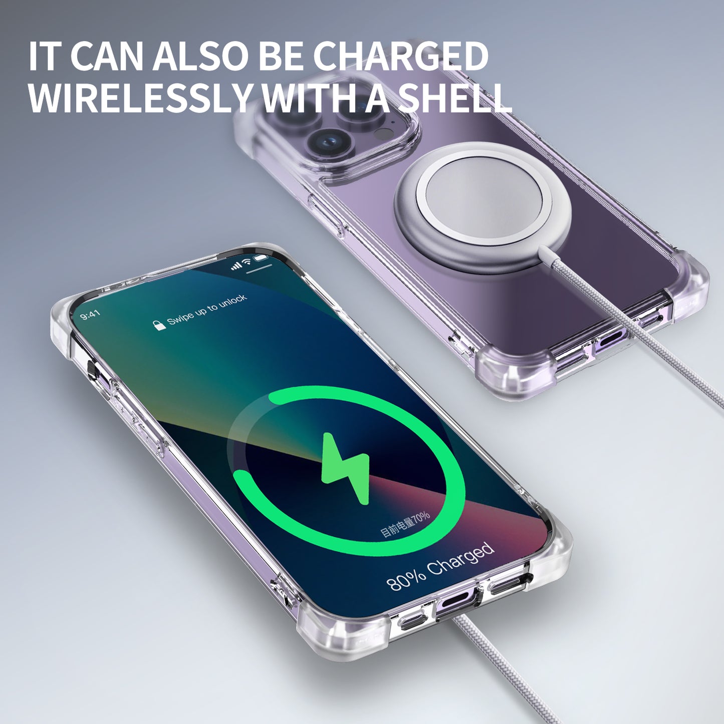 For iPhone 13 Pro Max 6.7 inch Slim Case Four Corner Matte Drop-proof Cover TPU+Acrylic Phone Case