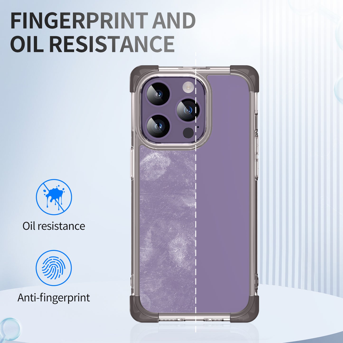 Slim Phone Case for iPhone 13 Pro 6.1 inch Shockproof Cover Four Corner Matte TPU+Acrylic Phone Case