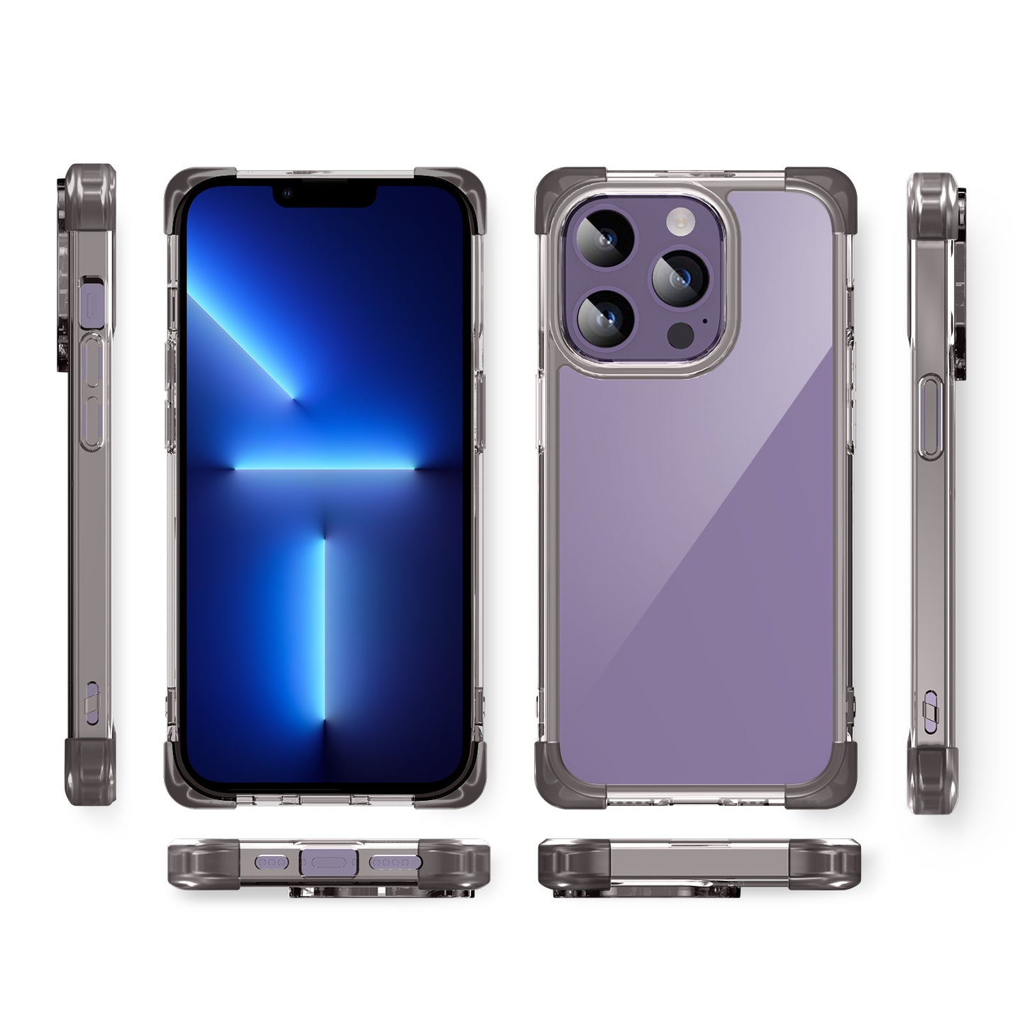 Slim Phone Case for iPhone 13 Pro 6.1 inch Shockproof Cover Four Corner Matte TPU+Acrylic Phone Case