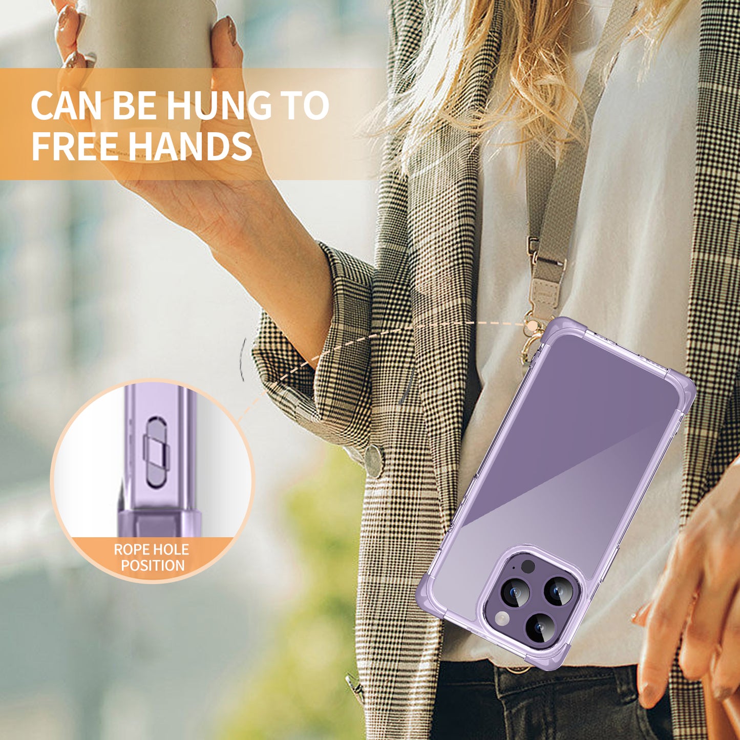 Slim Phone Case for iPhone 13 Pro 6.1 inch Shockproof Cover Four Corner Matte TPU+Acrylic Phone Case