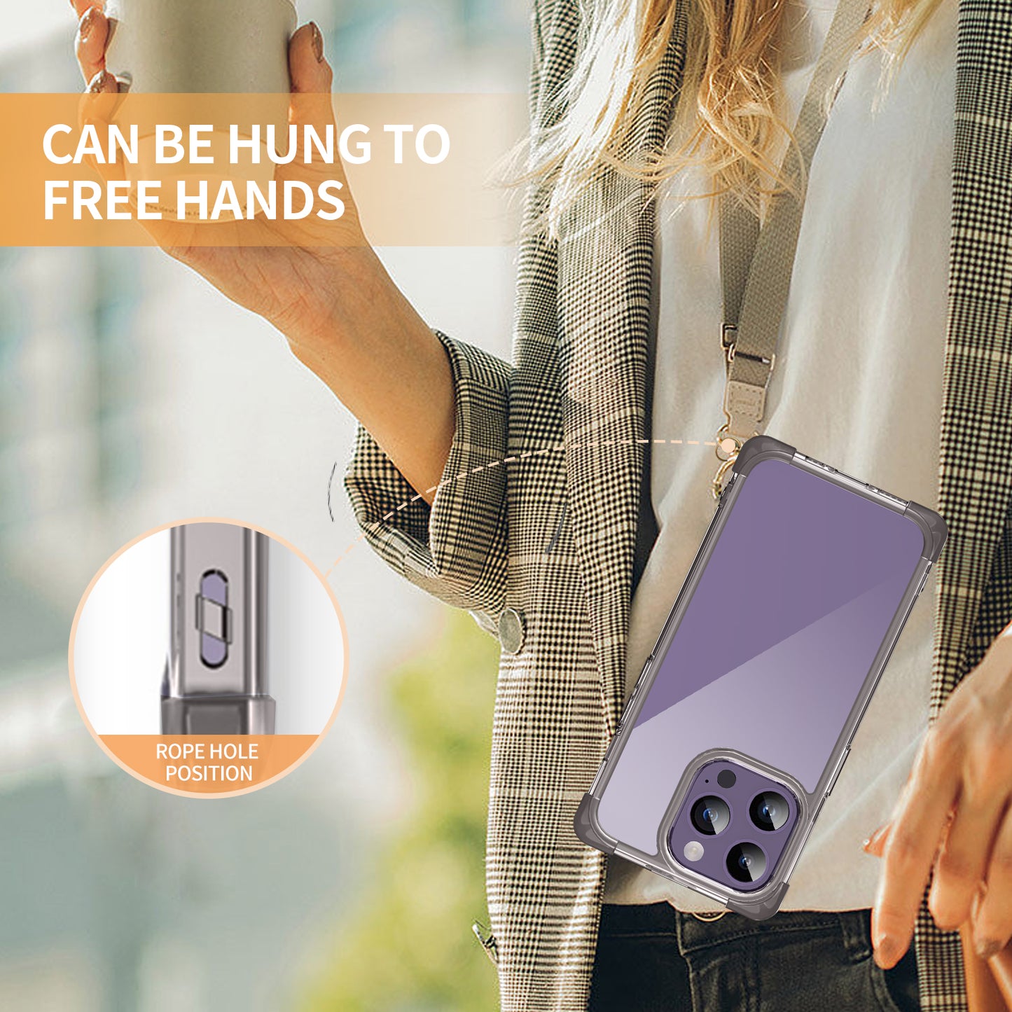 TPU+Acrylic Protective Case for iPhone 14 Pro Max Four Corner Matte Phone Shell Anti-Scratch Phone Cover