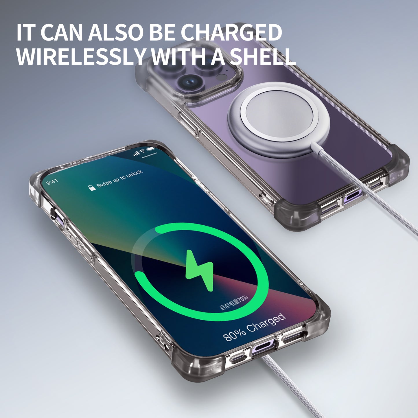 TPU+Acrylic Protective Case for iPhone 14 Pro Max Four Corner Matte Phone Shell Anti-Scratch Phone Cover