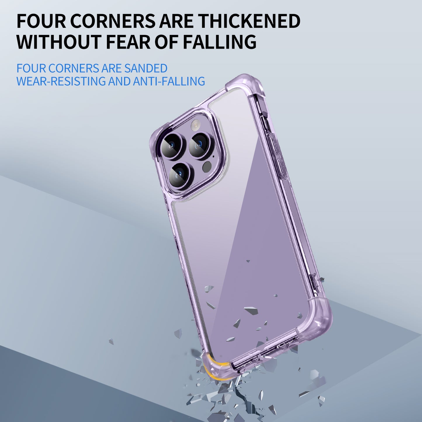 TPU+Acrylic Protective Case for iPhone 14 Pro Max Four Corner Matte Phone Shell Anti-Scratch Phone Cover