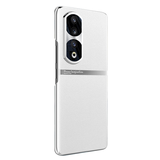 For Honor 90 Pro PU Leather + PC Phone Case Anti-Slip Shockproof Protective Cover