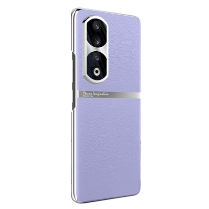 For Honor 90 Pro PU Leather + PC Phone Case Anti-Slip Shockproof Protective Cover