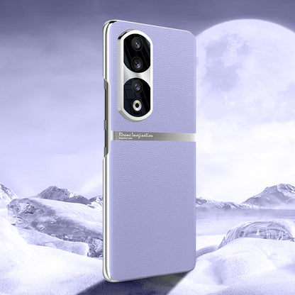 For Honor 90 Pro PU Leather + PC Phone Case Anti-Slip Shockproof Protective Cover