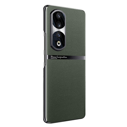 For Honor 90 Pro PU Leather + PC Phone Case Anti-Slip Shockproof Protective Cover