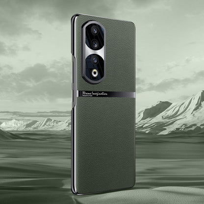 For Honor 90 Pro PU Leather + PC Phone Case Anti-Slip Shockproof Protective Cover