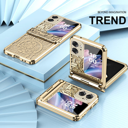 Mechanical Legend Series for Oppo Find N2 Flip 5G Hinde Protection Phone Case Hard PC Electroplating Cover
