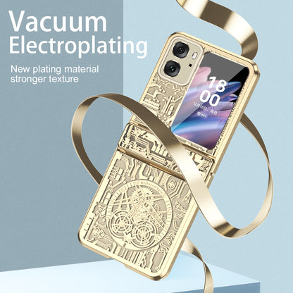 Mechanical Legend Series for Oppo Find N2 Flip 5G Hinde Protection Phone Case Hard PC Electroplating Cover