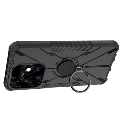For Tecno Spark 10C 4G / Spark Go 2023 4G Ring Holder Kickstand Case PC+TPU Protective Phone Cover
