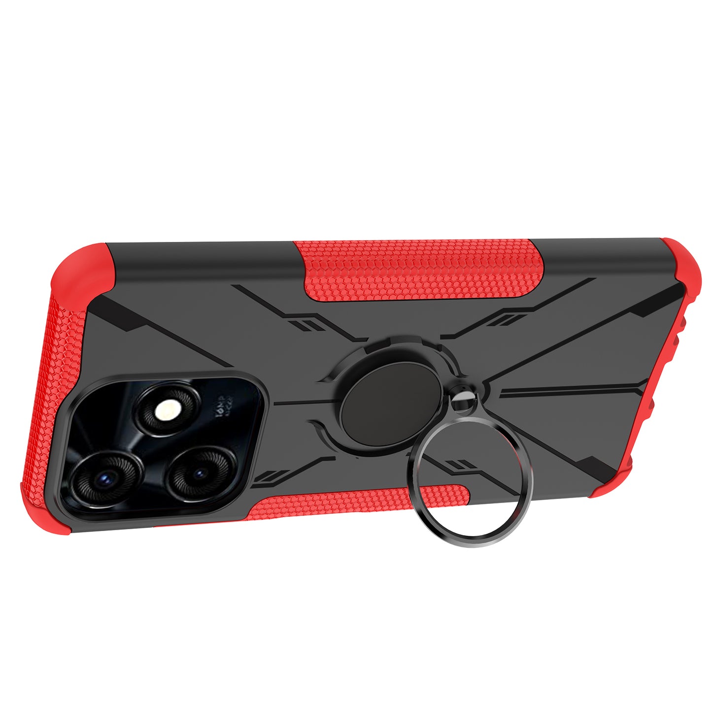 For Tecno Spark 10C 4G / Spark Go 2023 4G Ring Holder Kickstand Case PC+TPU Protective Phone Cover