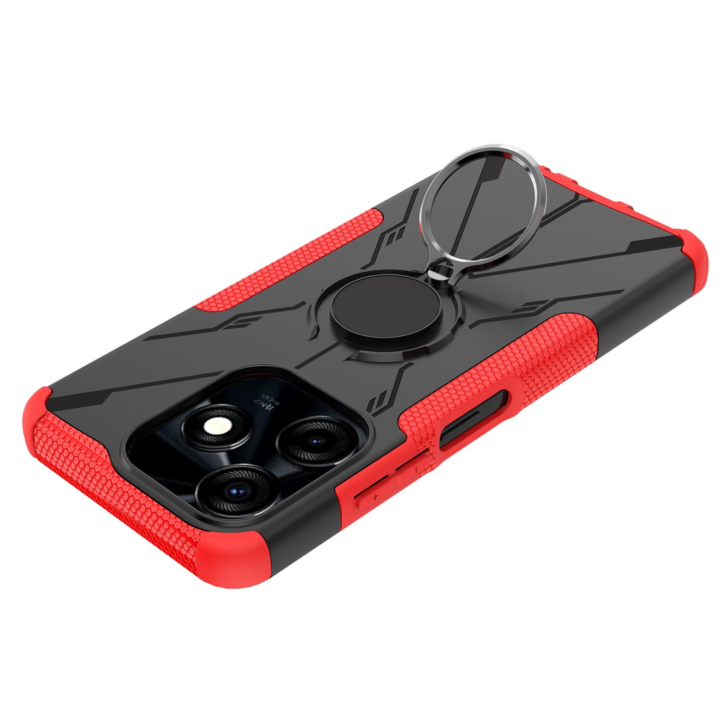 For Tecno Spark 10C 4G / Spark Go 2023 4G Ring Holder Kickstand Case PC+TPU Protective Phone Cover