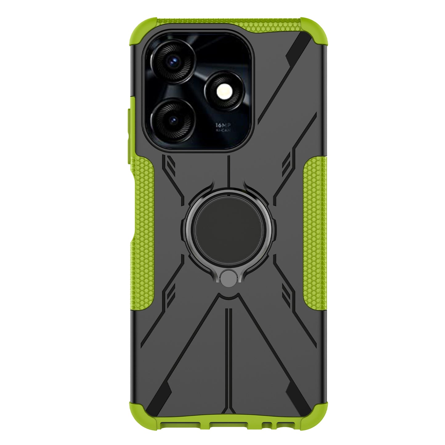 For Tecno Spark 10C 4G / Spark Go 2023 4G Ring Holder Kickstand Case PC+TPU Protective Phone Cover