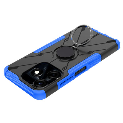 For Tecno Spark 10C 4G / Spark Go 2023 4G Ring Holder Kickstand Case PC+TPU Protective Phone Cover