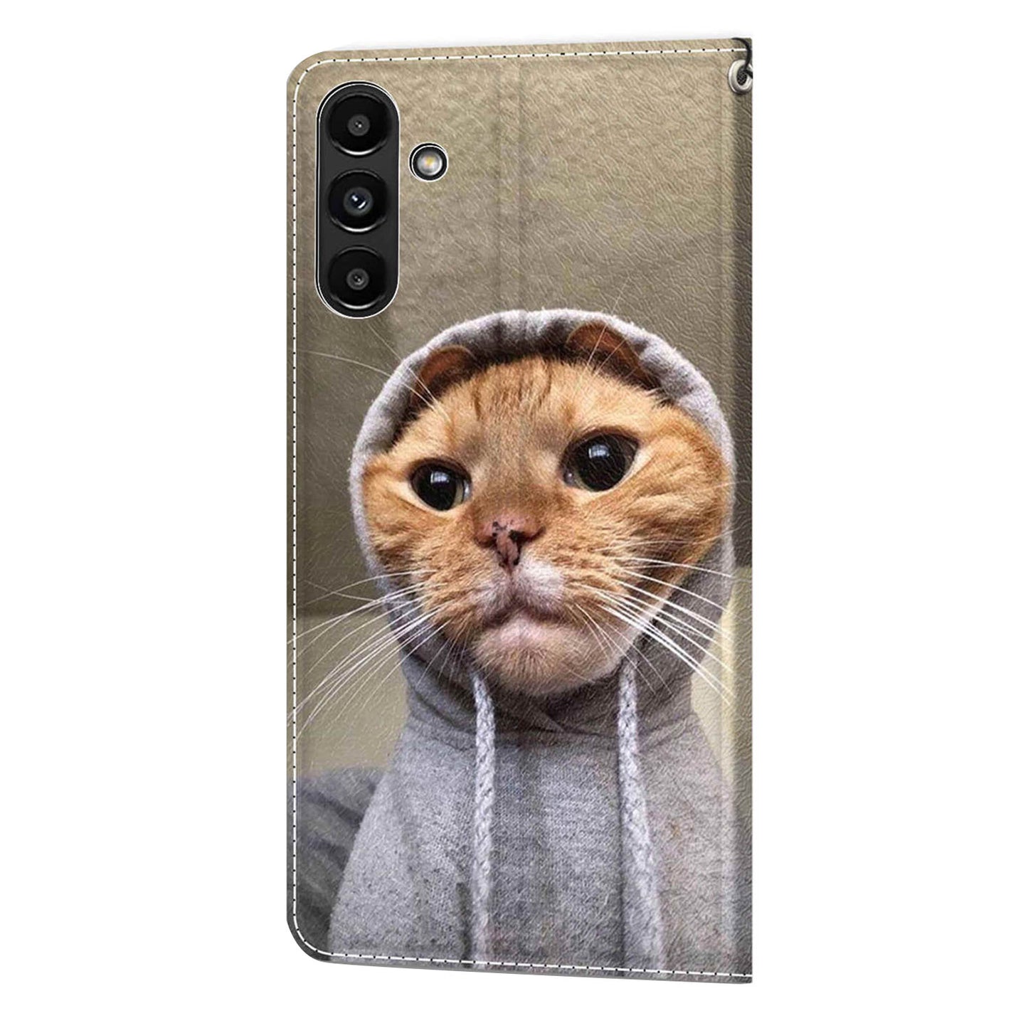 Shockproof Case for Samsung Galaxy A54 5G Card Slots Phone Case Pattern Printed Leather Flip Cover with Stand, Strap