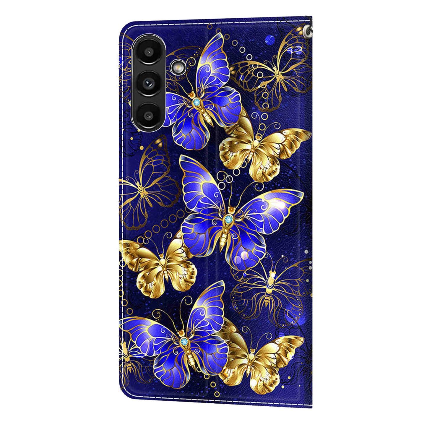 Shockproof Case for Samsung Galaxy A54 5G Card Slots Phone Case Pattern Printed Leather Flip Cover with Stand, Strap