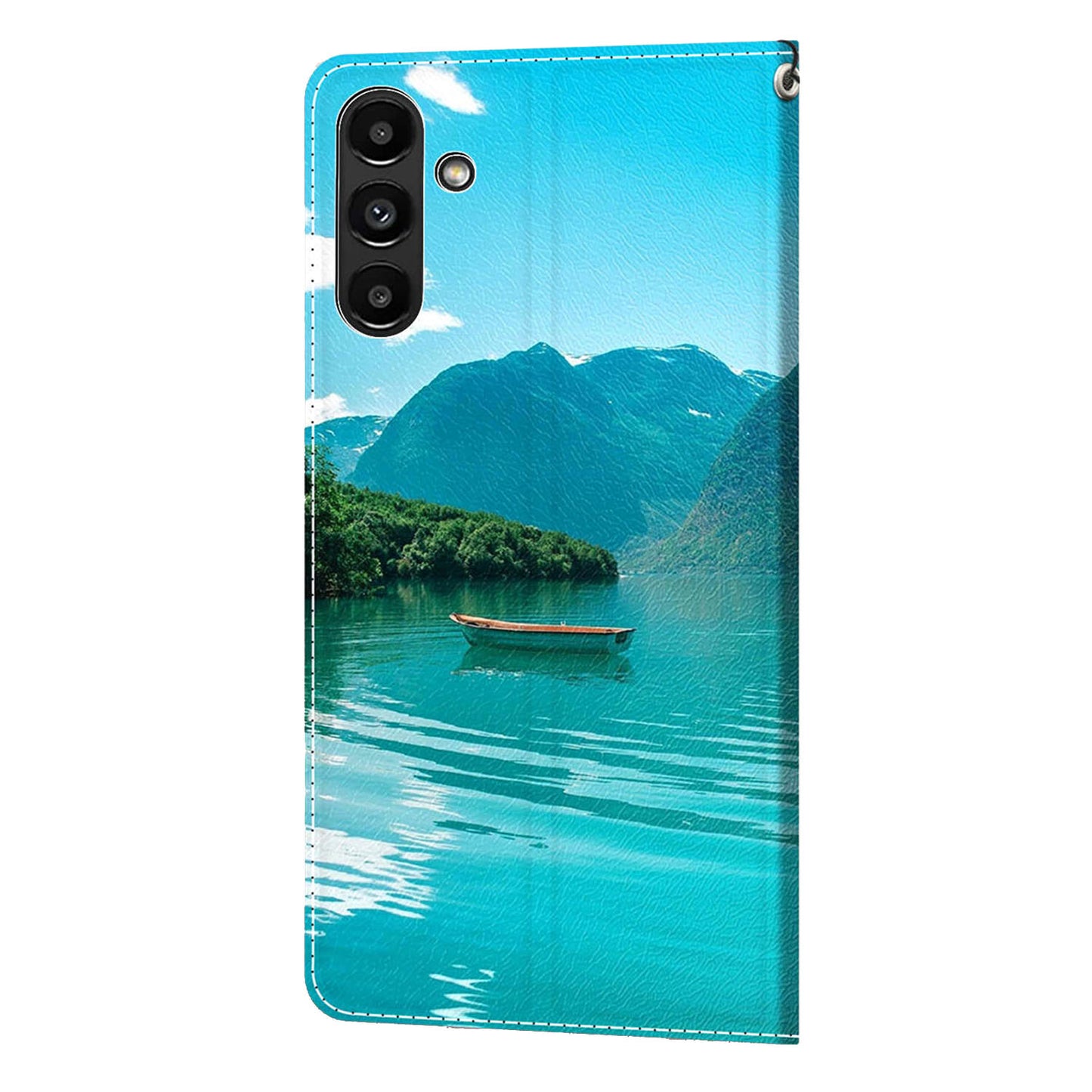 Shockproof Case for Samsung Galaxy A54 5G Card Slots Phone Case Pattern Printed Leather Flip Cover with Stand, Strap