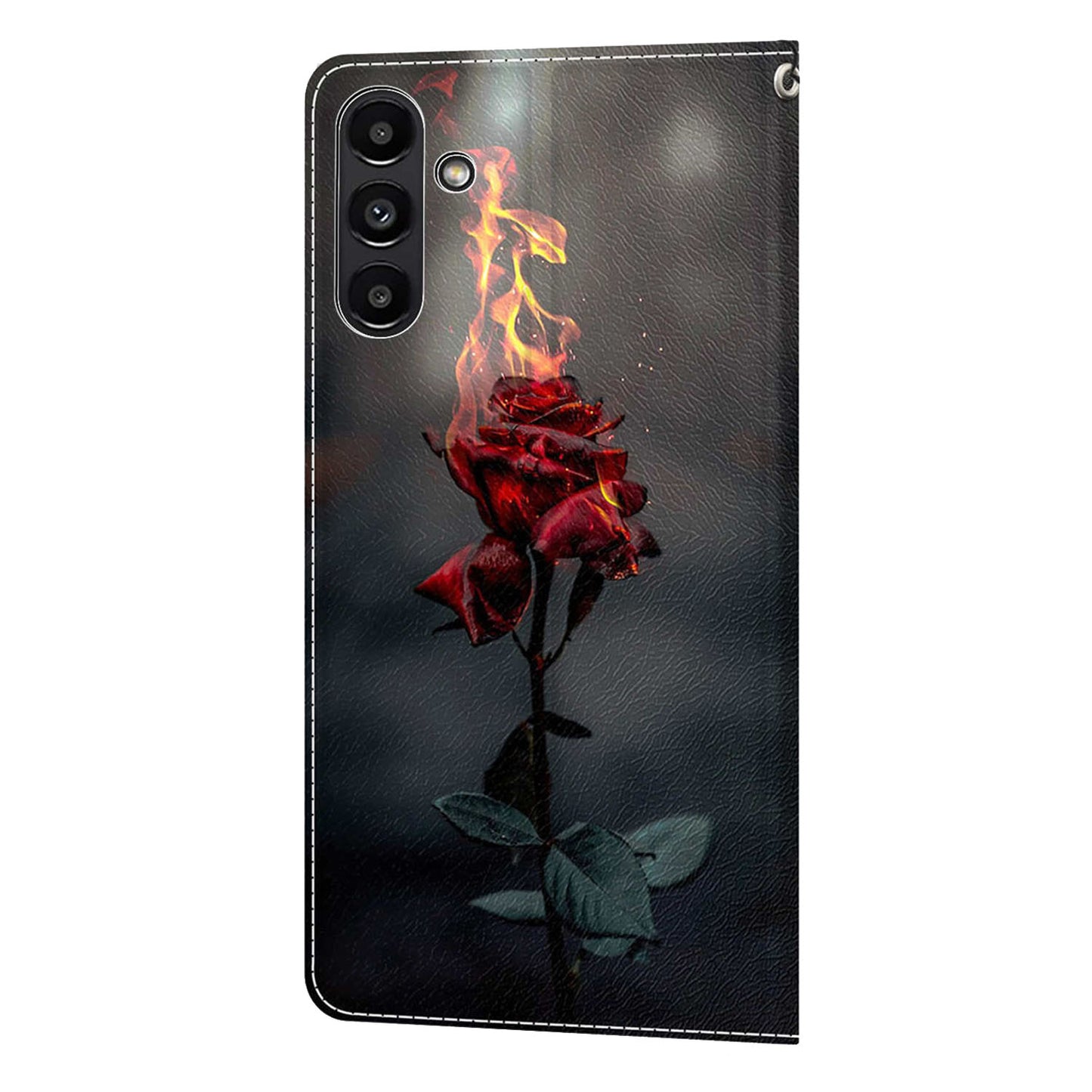 Shockproof Case for Samsung Galaxy A54 5G Card Slots Phone Case Pattern Printed Leather Flip Cover with Stand, Strap