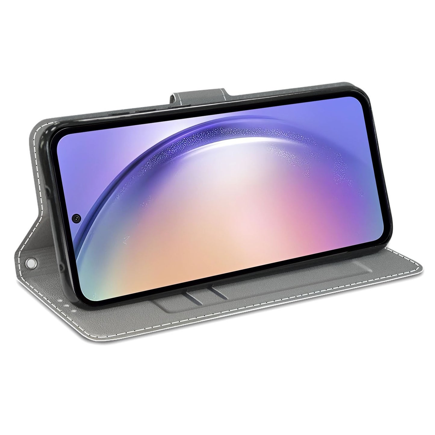 Shockproof Case for Samsung Galaxy A54 5G Card Slots Phone Case Pattern Printed Leather Flip Cover with Stand, Strap