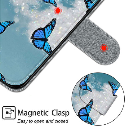 Card Slots Phone Case for Motorola Moto G73 5G Pattern Printed Leather Flip Phone Cover with Stand, Strap