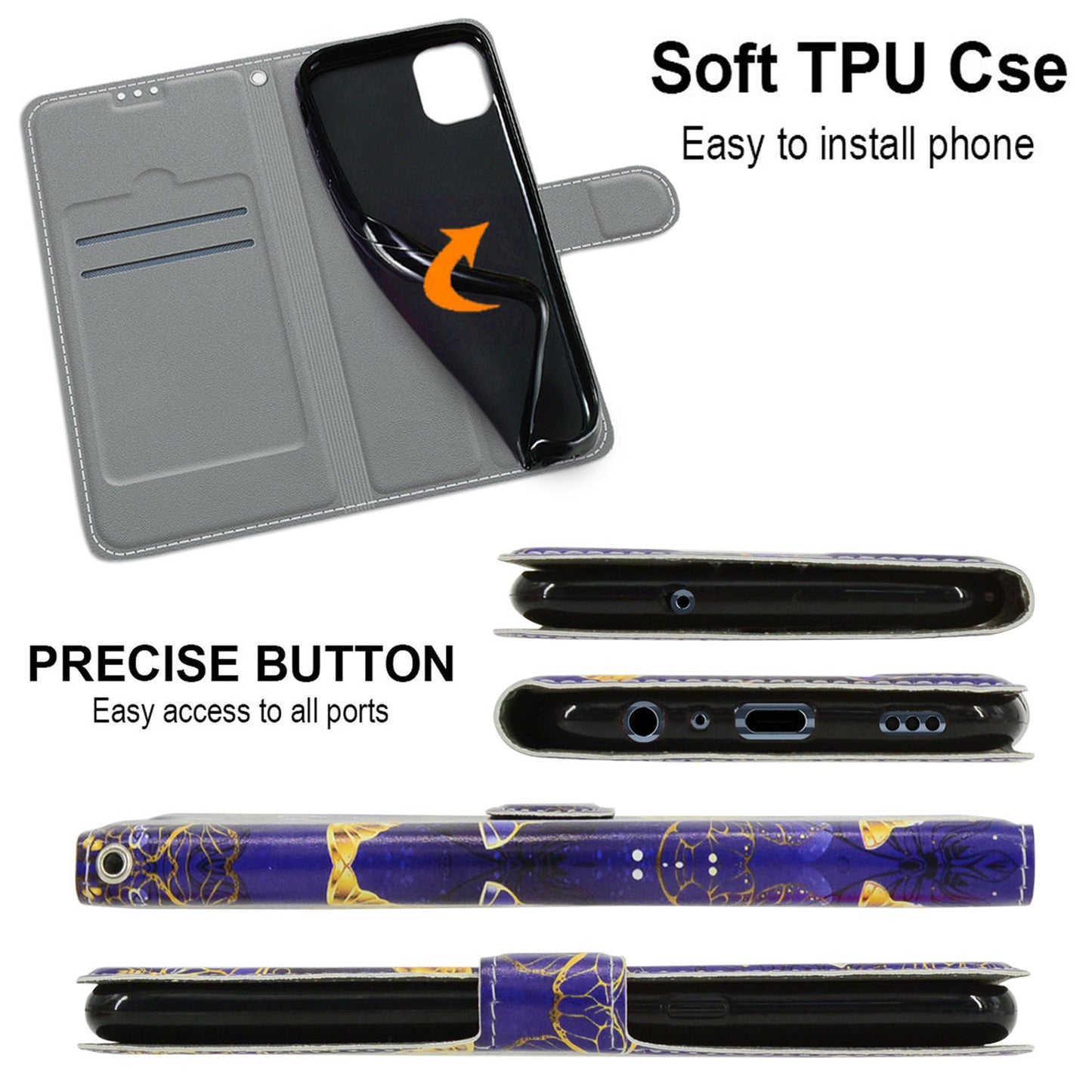 Card Slots Phone Case for Motorola Moto G73 5G Pattern Printed Leather Flip Phone Cover with Stand, Strap