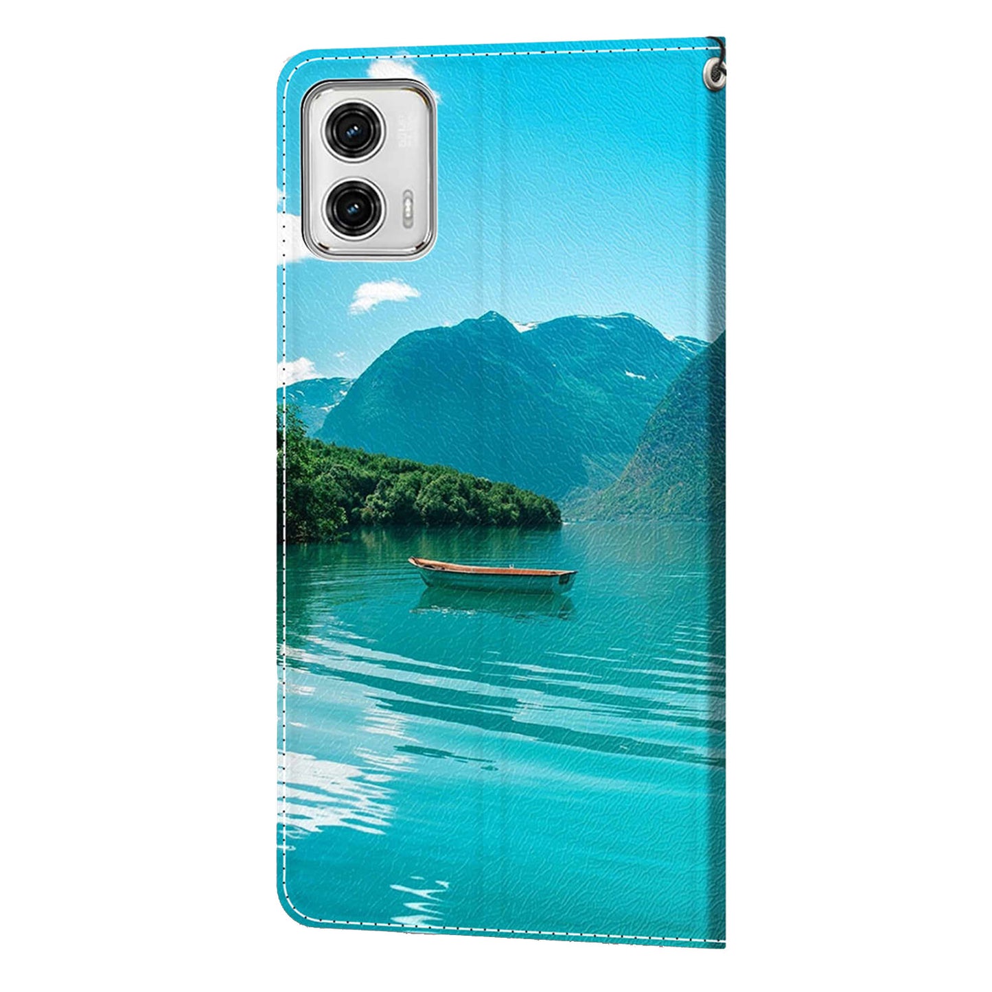 Card Slots Phone Case for Motorola Moto G73 5G Pattern Printed Leather Flip Phone Cover with Stand, Strap