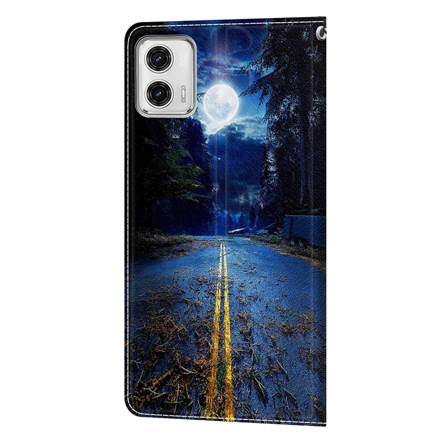 Card Slots Phone Case for Motorola Moto G73 5G Pattern Printed Leather Flip Phone Cover with Stand, Strap