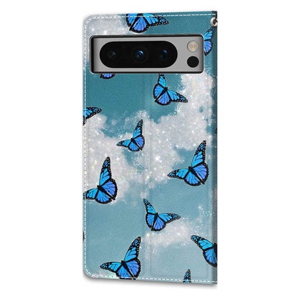 Pattern Printed Phone Case for Google Pixel 8 Pro Anti-Drop Leather Flip Cover with Stand, Card Slots