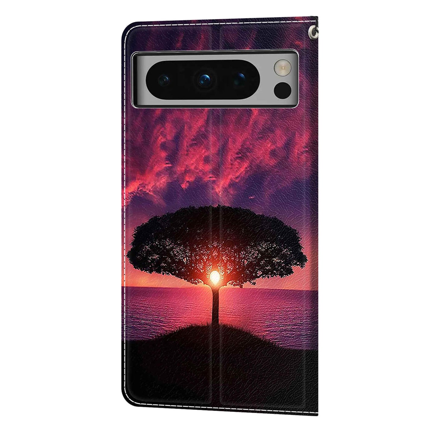 Pattern Printed Phone Case for Google Pixel 8 Pro Anti-Drop Leather Flip Cover with Stand, Card Slots