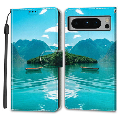 Pattern Printed Phone Case for Google Pixel 8 Pro Anti-Drop Leather Flip Cover with Stand, Card Slots