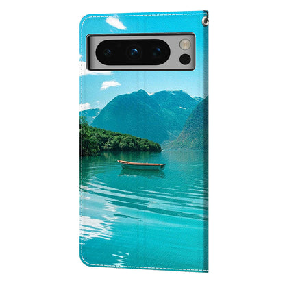 Pattern Printed Phone Case for Google Pixel 8 Pro Anti-Drop Leather Flip Cover with Stand, Card Slots