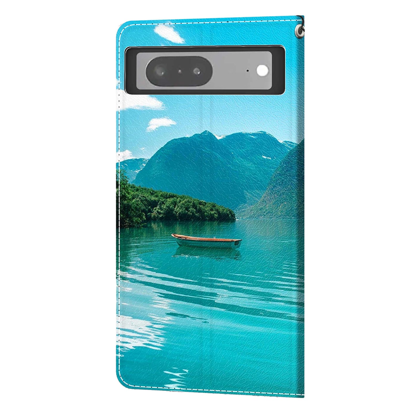 Card Slots Leather Case for Google Pixel 7 5G Pattern Printed Stand Phone Cover with Strap