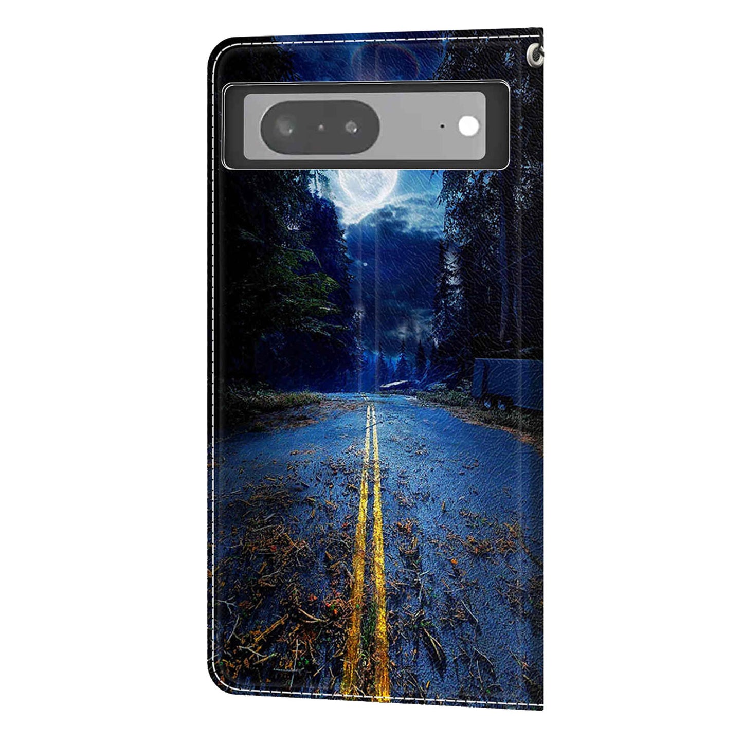 Card Slots Leather Case for Google Pixel 7 5G Pattern Printed Stand Phone Cover with Strap