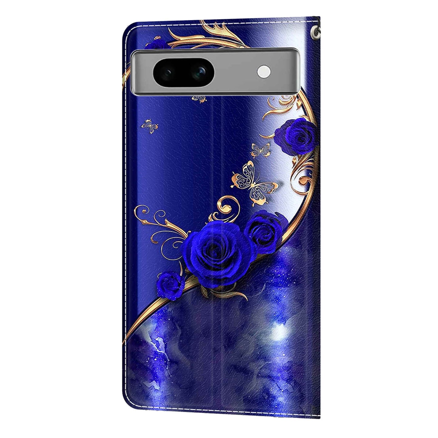 For Google Pixel 7a PU Leather Pattern Printing Case Card Slots Stand Phone Cover with Strap