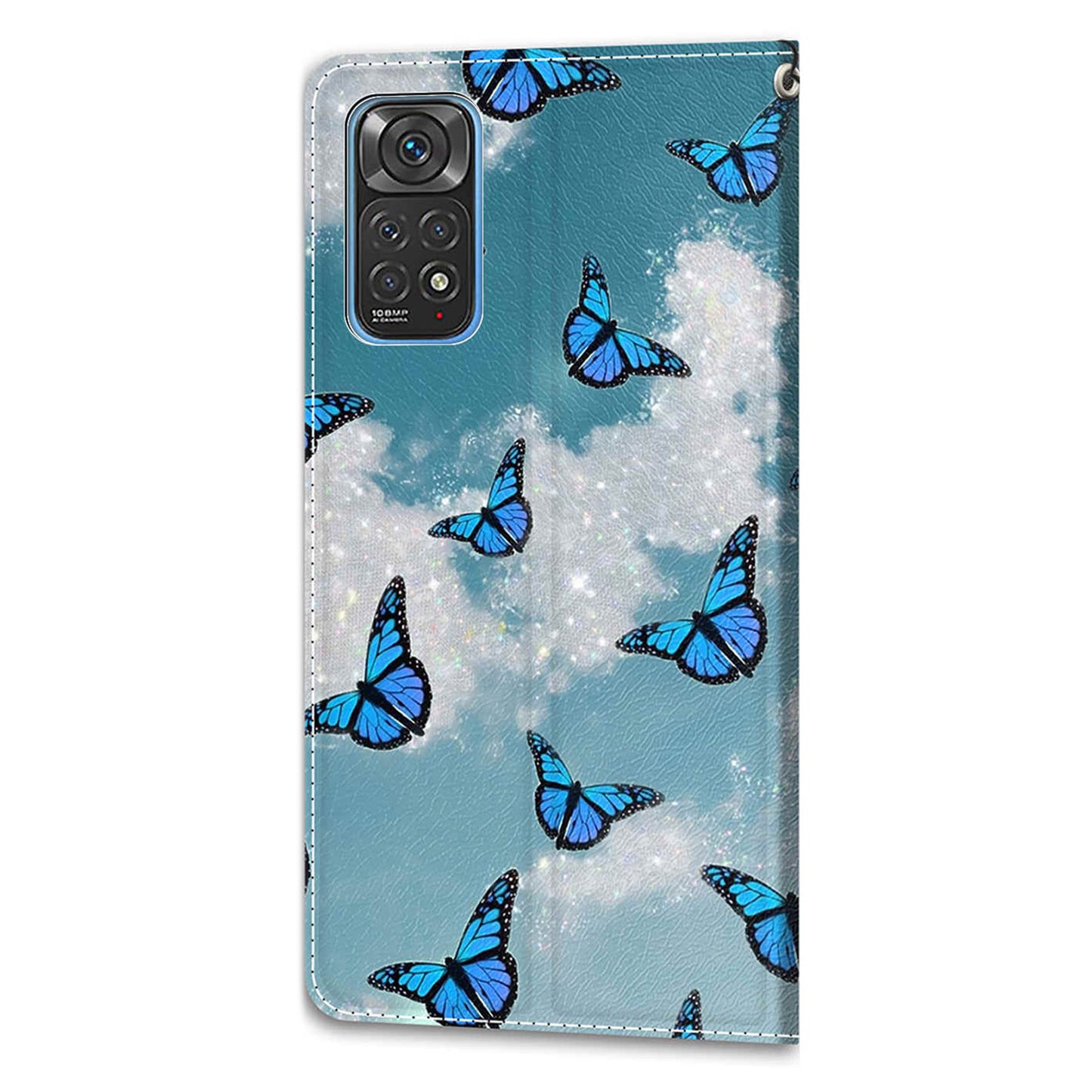 Leather Phone Case for Xiaomi Redmi Note 11 4G (Qualcomm) / Note 11S 4G , Pattern Printing Card Slots Stand Flip Cover