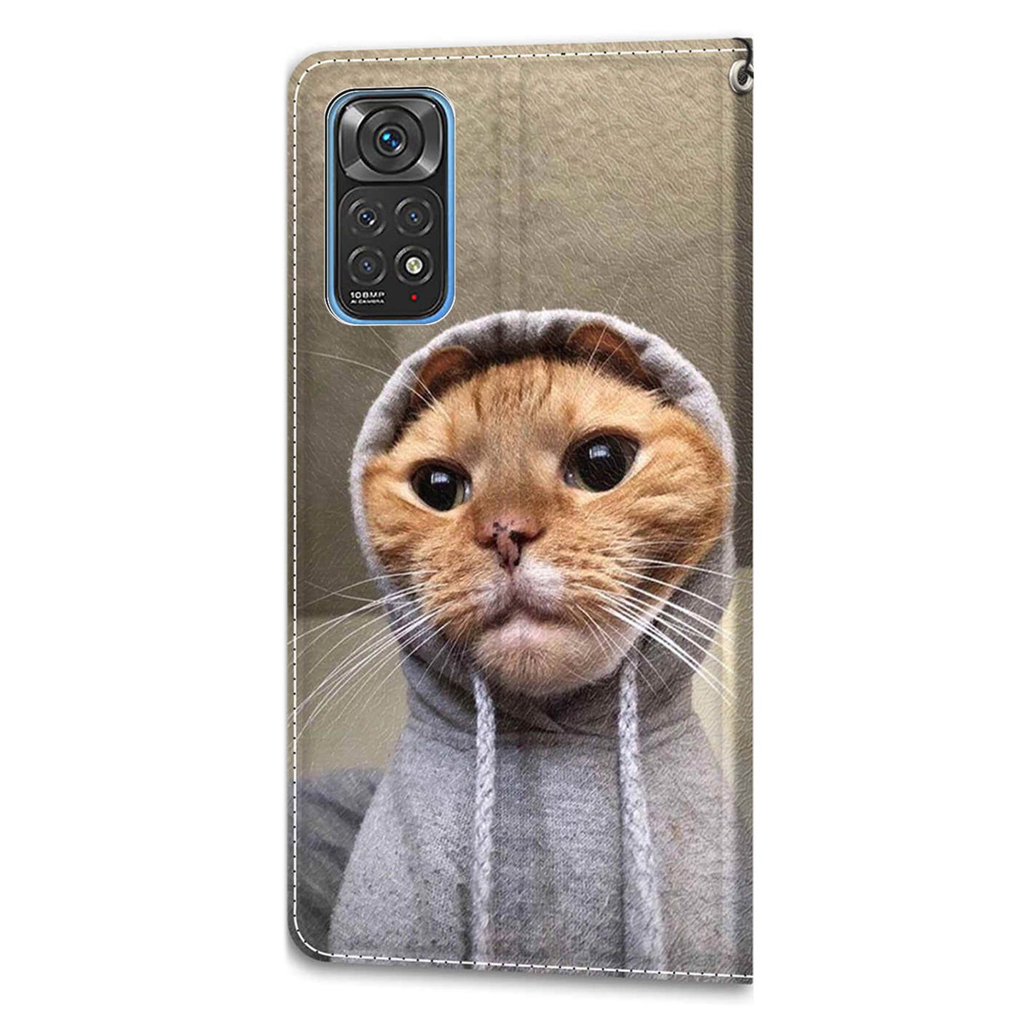 Leather Phone Case for Xiaomi Redmi Note 11 4G (Qualcomm) / Note 11S 4G , Pattern Printing Card Slots Stand Flip Cover