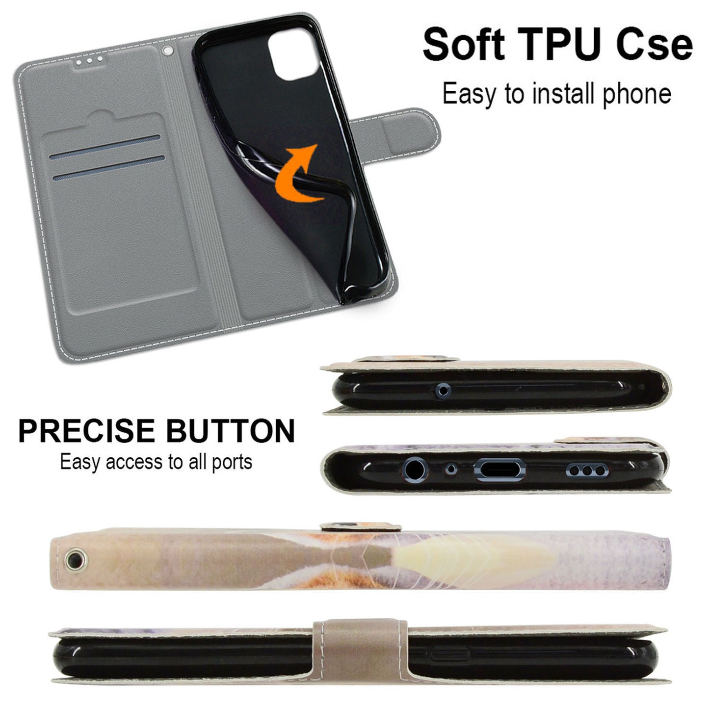 Leather Phone Case for Xiaomi Redmi Note 11 4G (Qualcomm) / Note 11S 4G , Pattern Printing Card Slots Stand Flip Cover